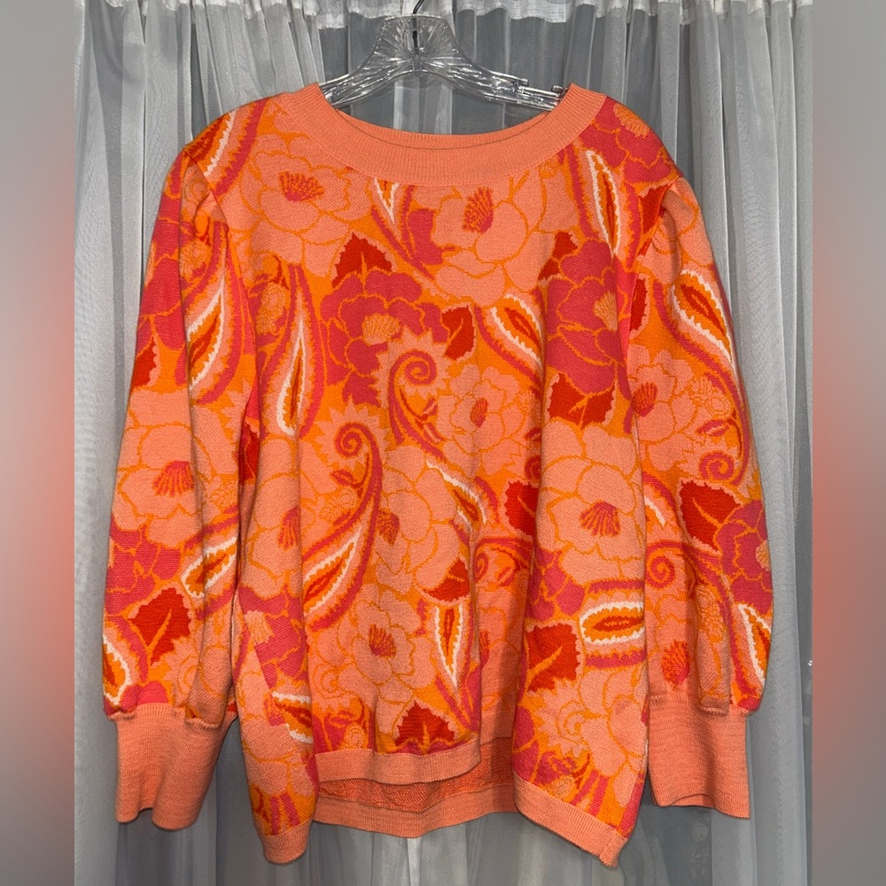 Farm Rio x Anthropologie Paisley Pullover Sweater